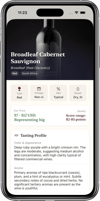 Wine Scanner App Interface